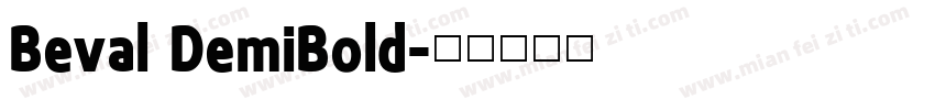 Beval DemiBold字体转换